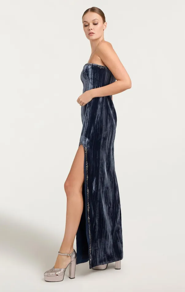 Women Cinq Sept Dresses Eponine Gown Peacock Blue