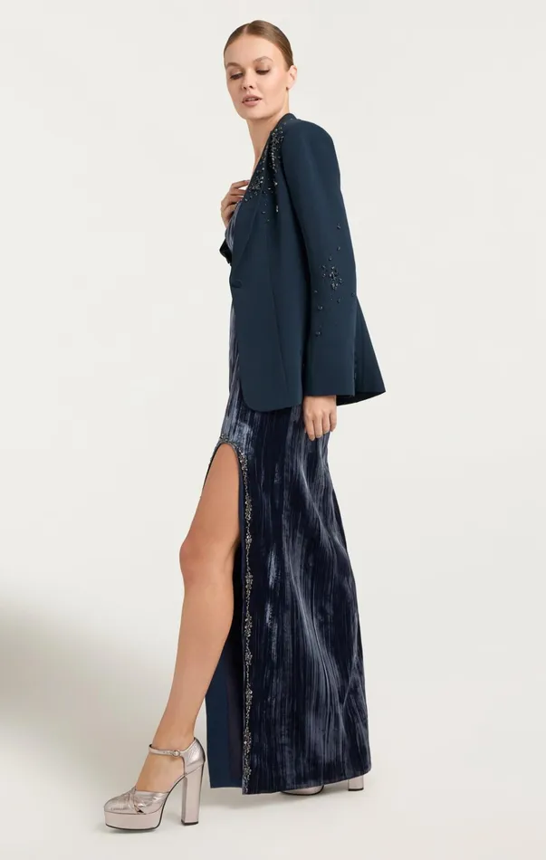 Women Cinq Sept Dresses Eponine Gown Peacock Blue
