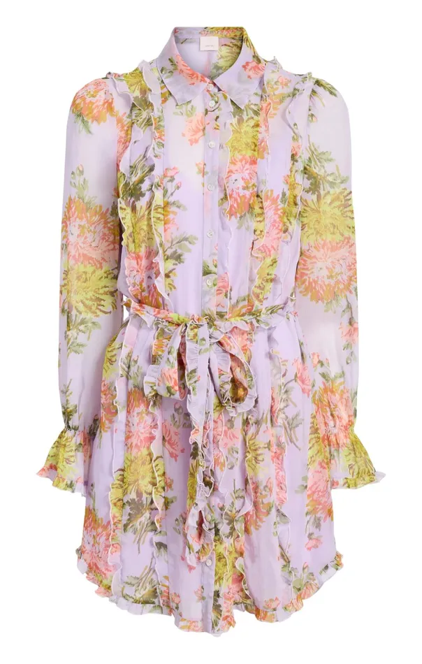 Women Cinq Sept Dresses Faded Chrysanthemum Estelle Dress Lilac Multi