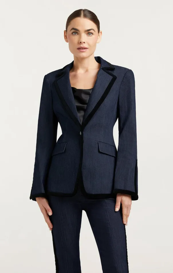 Women Cinq Sept Jackets and Blazers Ariane Blazer Indigoblack