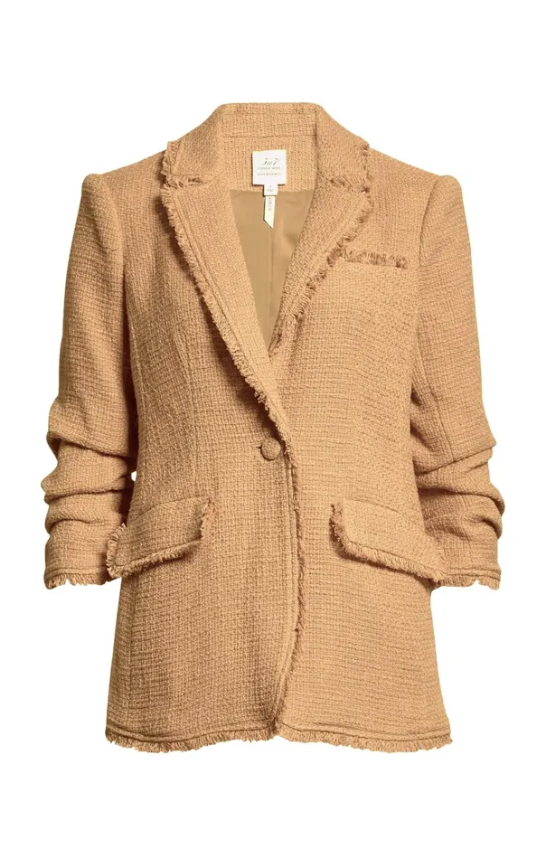Women Cinq Sept Jackets and Blazers Boucle Khloe Blazer Sahara