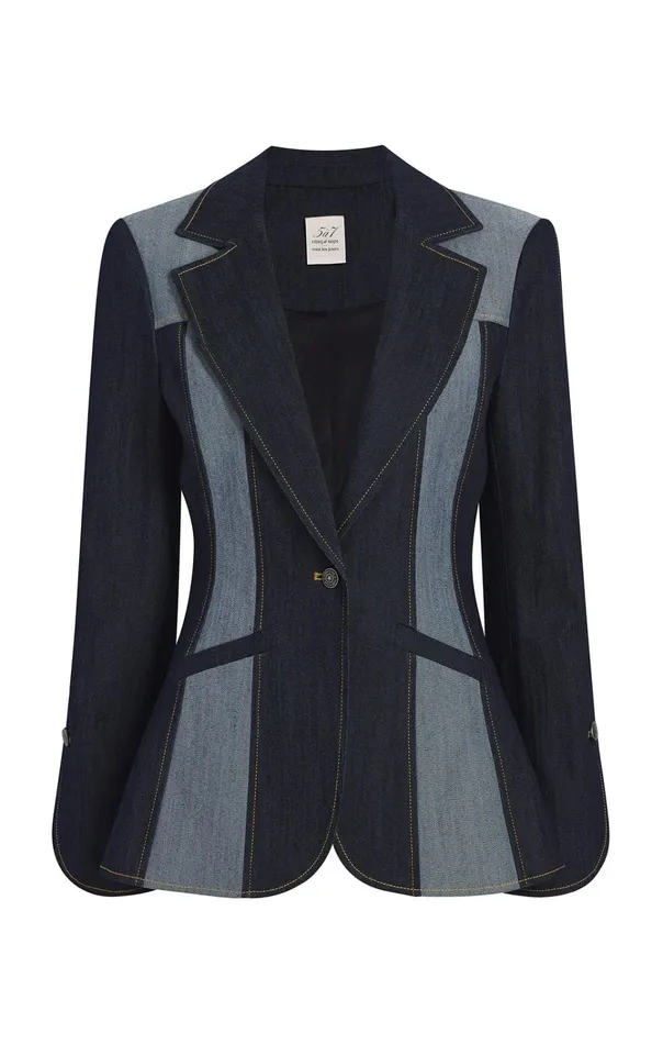 Women Cinq Sept Jackets and Blazers Celie Blazer Indigo