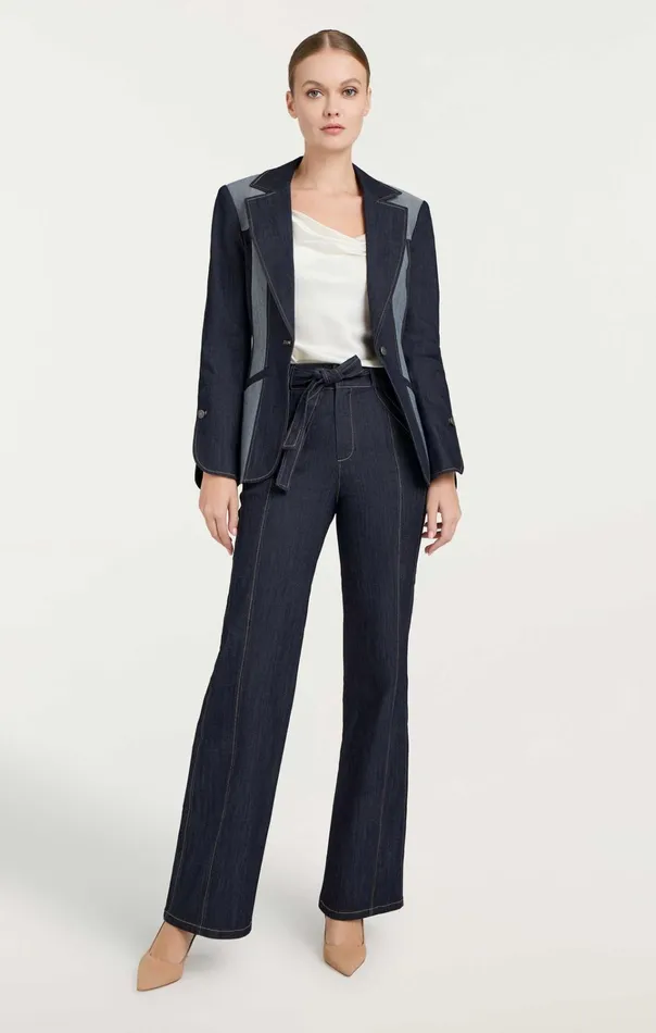 Women Cinq Sept Jackets and Blazers Celie Blazer Indigo