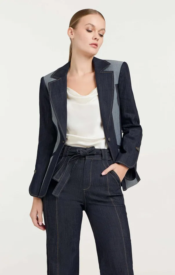 Women Cinq Sept Jackets and Blazers Celie Blazer Indigo