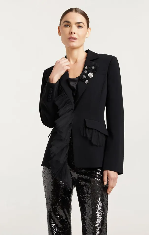 Women Cinq Sept Jackets and Blazers Delia Jacket Black