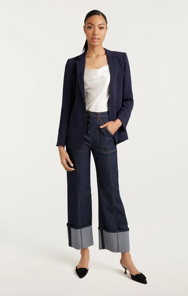 Women Cinq Sept Jackets and Blazers Karlie Blazer Navy