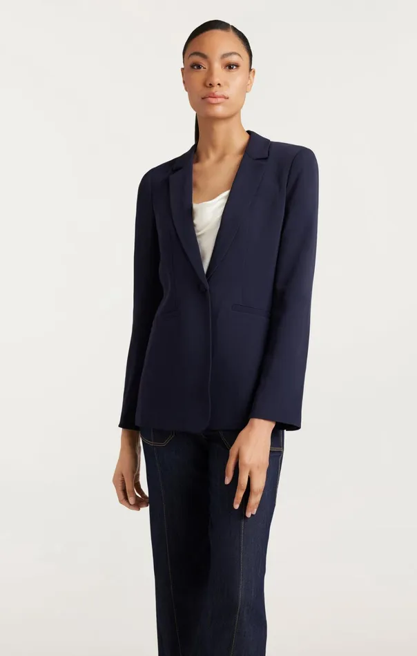 Women Cinq Sept Jackets and Blazers Karlie Blazer Navy