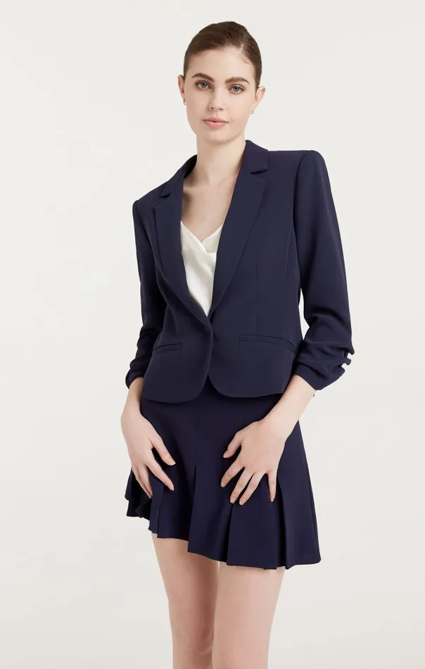 Women Cinq Sept Jackets and Blazers Le Petit Khloe Blazer Navy