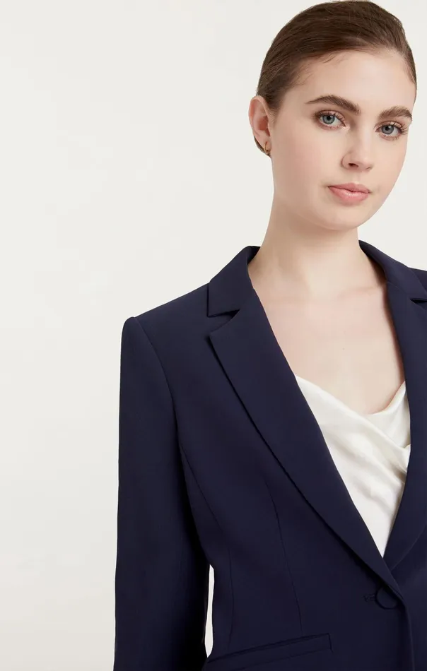 Women Cinq Sept Jackets and Blazers Le Petit Khloe Blazer Navy