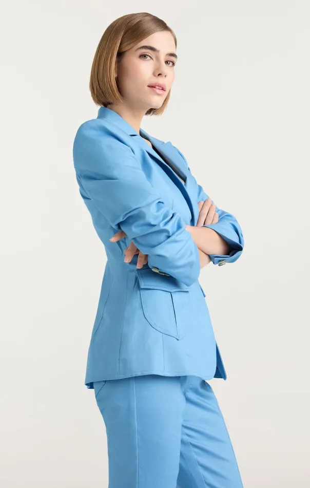 Women Cinq Sept Jackets and Blazers Louisa Jacket Blissful Blue