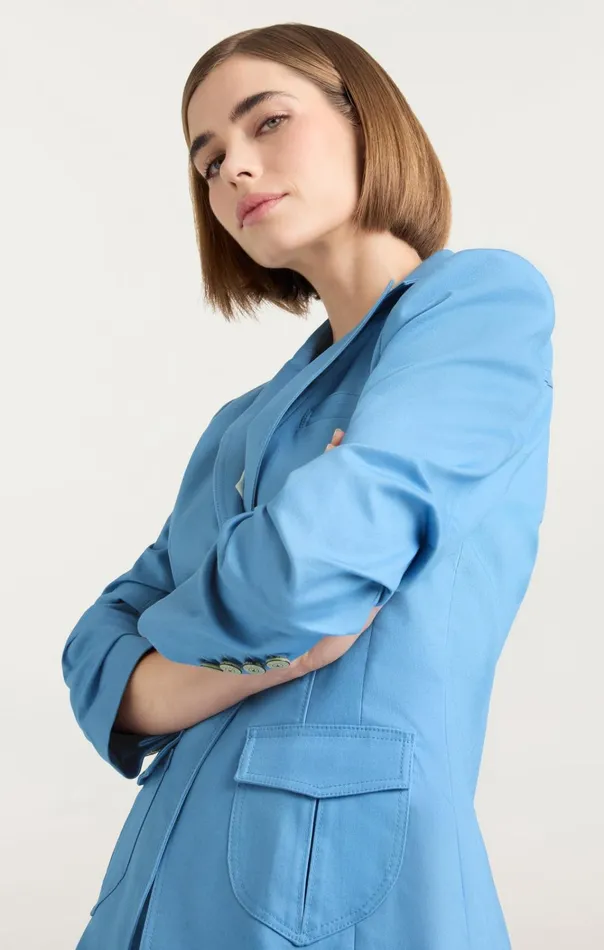 Women Cinq Sept Jackets and Blazers Louisa Jacket Blissful Blue