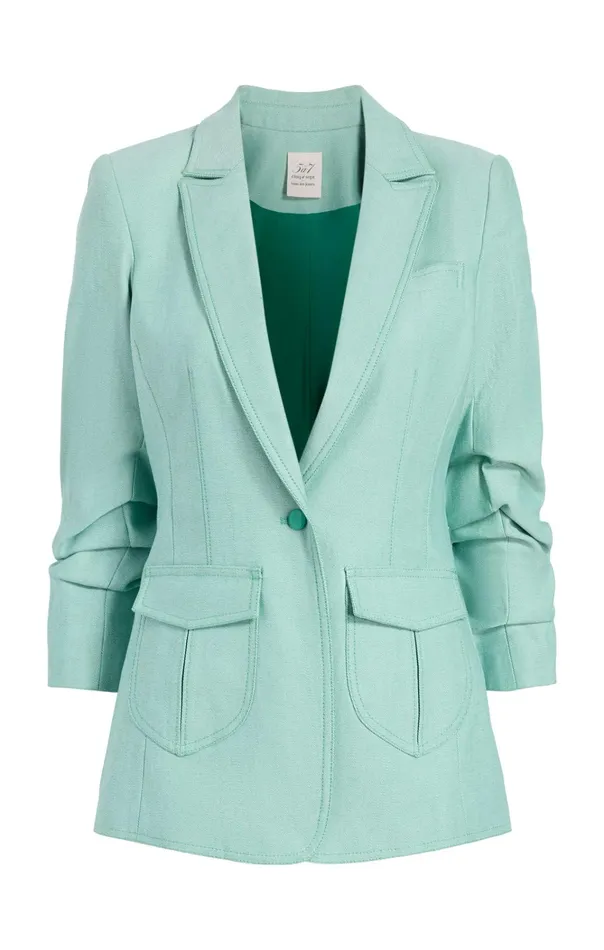 Women Cinq Sept Jackets and Blazers Louisa Jacket Light Marine Green