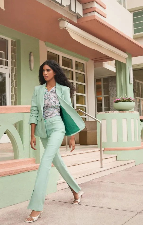Women Cinq Sept Jackets and Blazers Louisa Jacket Light Marine Green
