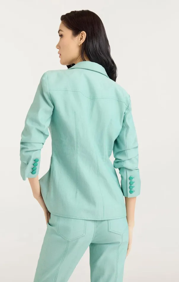 Women Cinq Sept Jackets and Blazers Louisa Jacket Light Marine Green