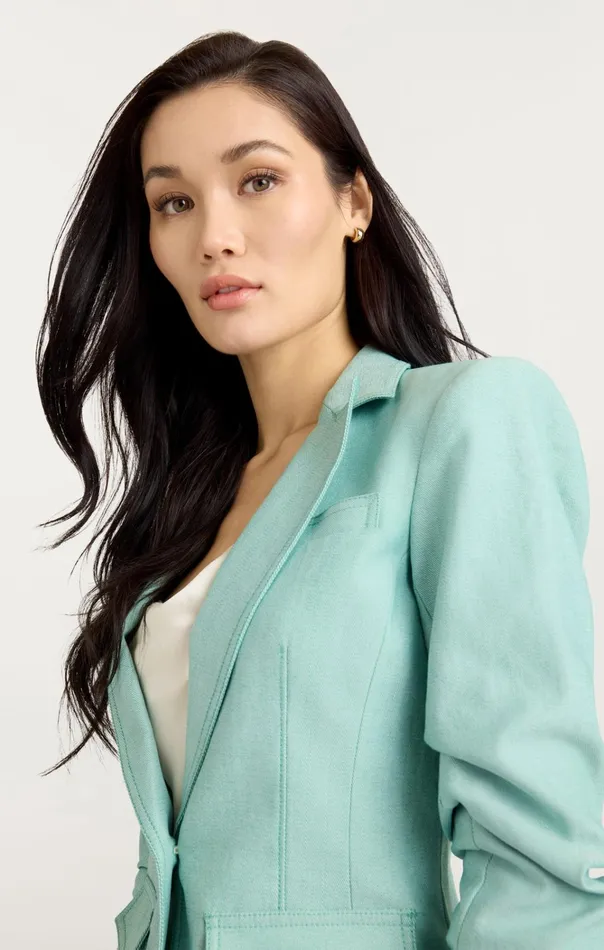 Women Cinq Sept Jackets and Blazers Louisa Jacket Light Marine Green