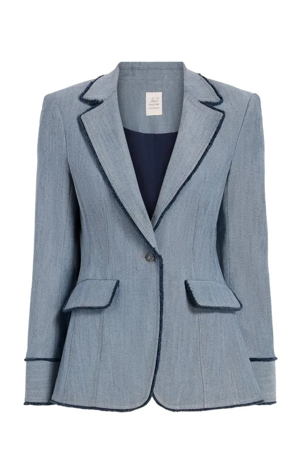 Women Cinq Sept Jackets and Blazers Sallie Jacket Light Indigo