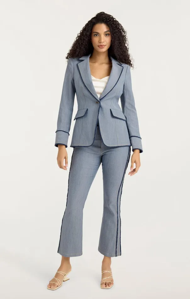 Women Cinq Sept Jackets and Blazers Sallie Jacket Light Indigo