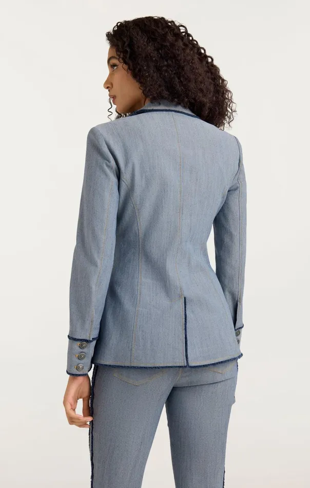 Women Cinq Sept Jackets and Blazers Sallie Jacket Light Indigo