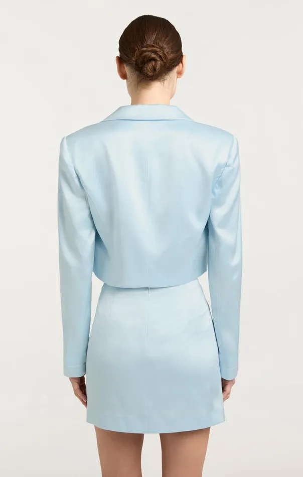 Women Cinq Sept Jackets and Blazers Satin Ida Jacket Glacial Blue