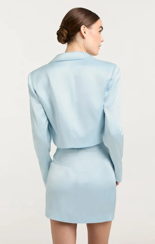 Women Cinq Sept Jackets and Blazers Satin Ida Jacket Glacial Blue