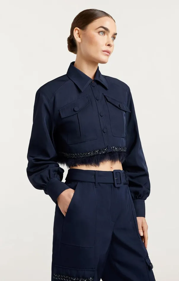 Women Cinq Sept Jackets and Blazers Suvi Jacket Navy