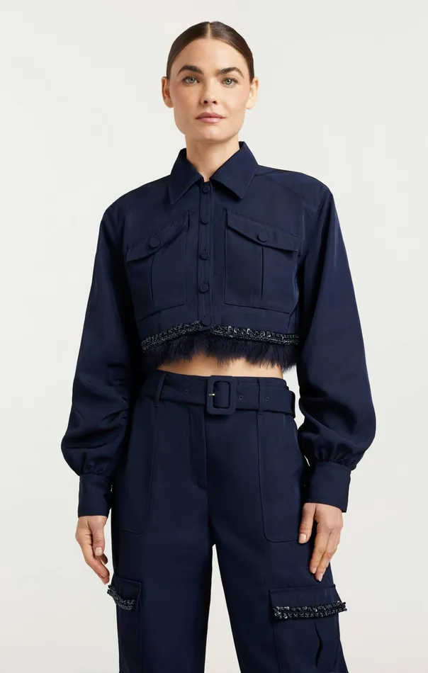 Women Cinq Sept Jackets and Blazers Suvi Jacket Navy