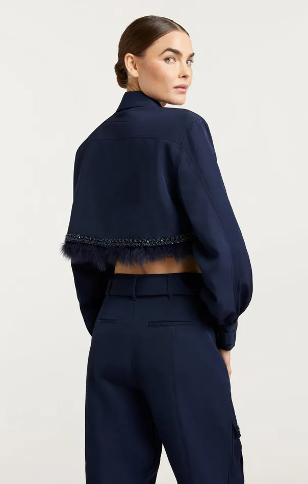 Women Cinq Sept Jackets and Blazers Suvi Jacket Navy