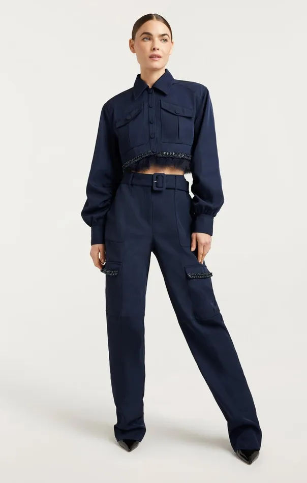 Women Cinq Sept Jackets and Blazers Suvi Jacket Navy