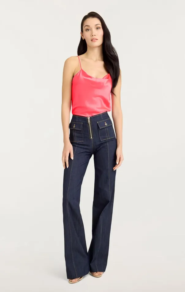 Women Cinq Sept Tops Marta Cami Neon Coral