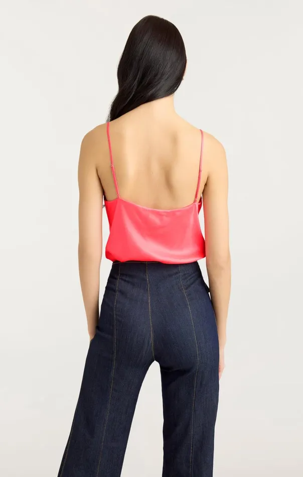 Women Cinq Sept Tops Marta Cami Neon Coral