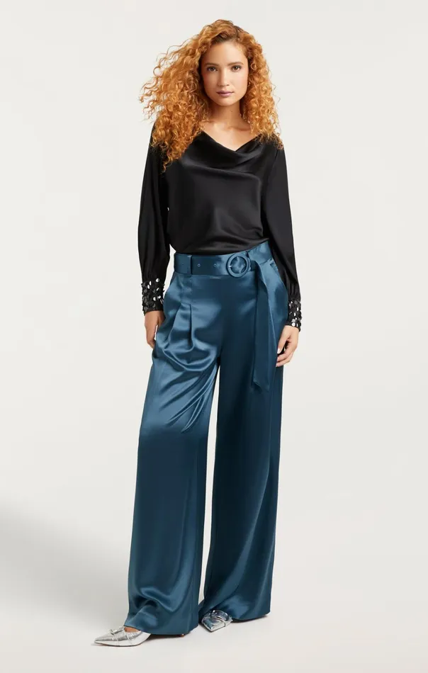Women Cinq Sept Tops Sequin Cuff Taylee Top Black