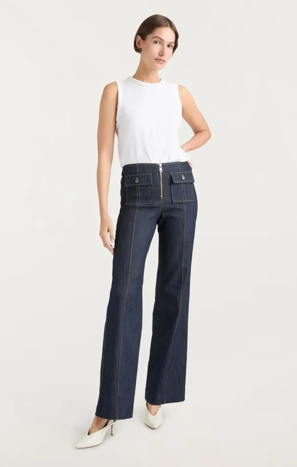 Women Cinq Sept Tops Sleeveless Braided Tee White