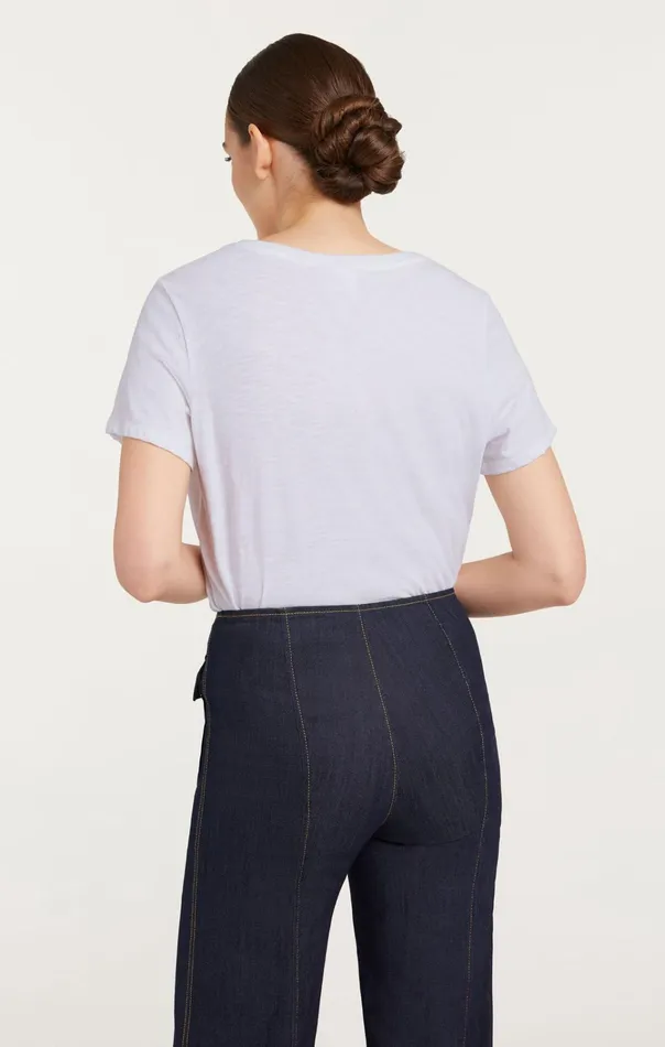 Women Cinq Sept Tops Smiling Heart Tee White