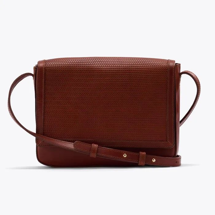 Women Clara Crossbody Woven Brandy Nisolo Bags and Wallets