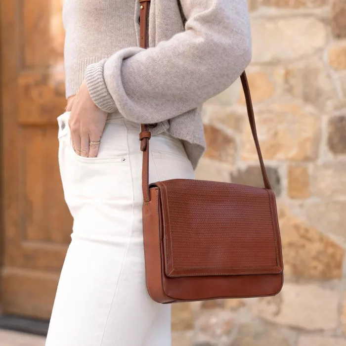 Women Clara Crossbody Woven Brandy Nisolo Bags and Wallets