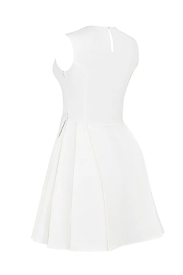 Women Claretta White Pleated Cotton Mini Dress House Of CB Dresses Women Claretta White Pleated Cotton Mini Dress House Of CB Dresses