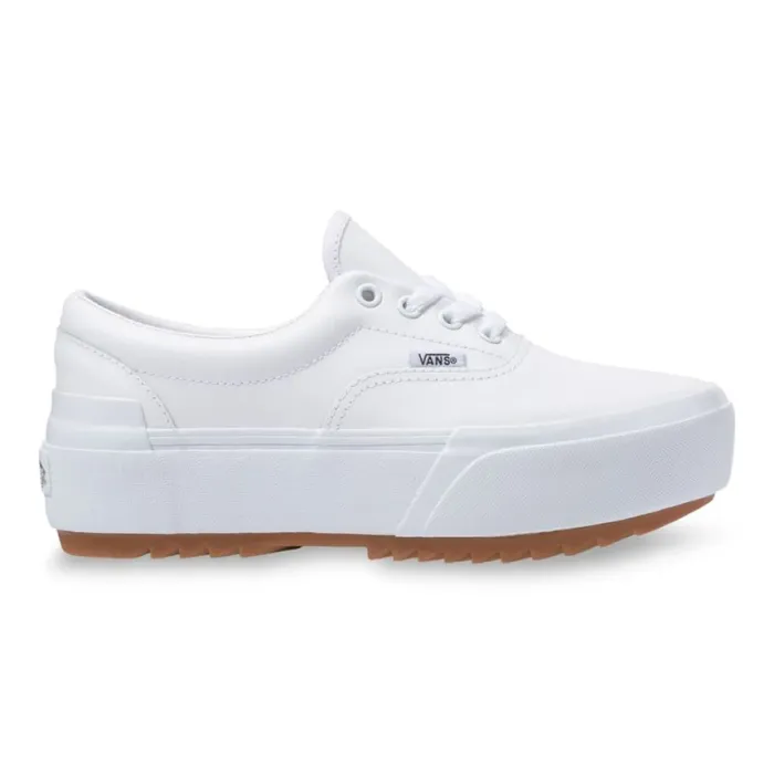 Women Classics Shoes Vans Leather Era Stacked True WhiteTrue White Women Classics Shoes Vans Leather Era Stacked True WhiteTrue White