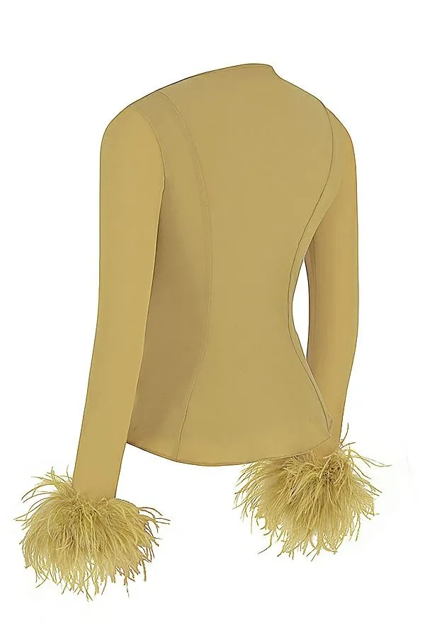 Women Claudia Olive Trimmed Top House Of CB Tops Women Claudia Olive Trimmed Top House Of CB Tops