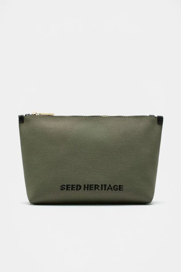 Women Clutches and Pouches Seed Heritage Knit Pouch Rainforest