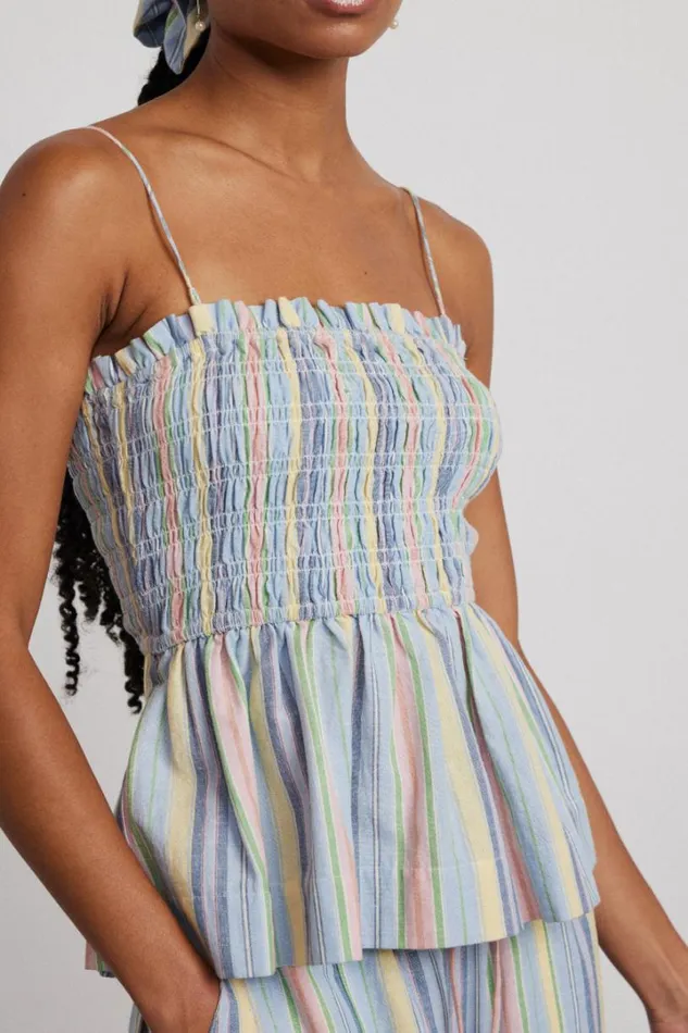 Women Coords Damson Madder Hope Shirred Cami 8211 Multi Stripe