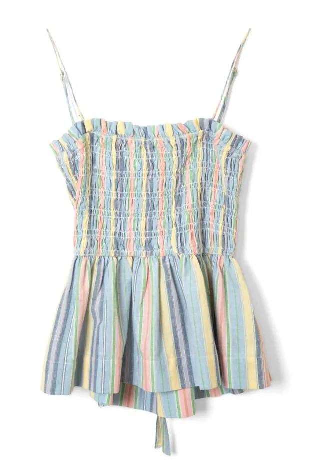 Women Coords Damson Madder Hope Shirred Cami 8211 Multi Stripe