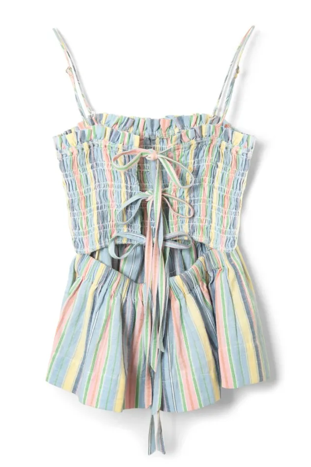 Women Coords Damson Madder Hope Shirred Cami 8211 Multi Stripe