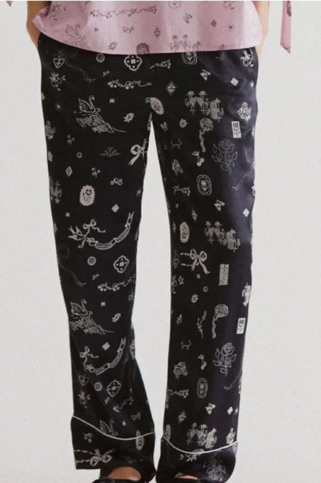 Women Coords Damson Madder Joni Pants 8211 Symbol Print