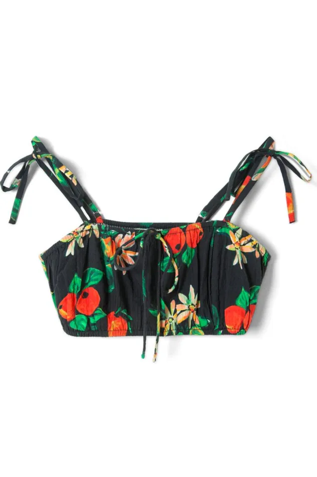 Women Coords Damson Madder Karmen Ruche Bralet 8211 Apple Print