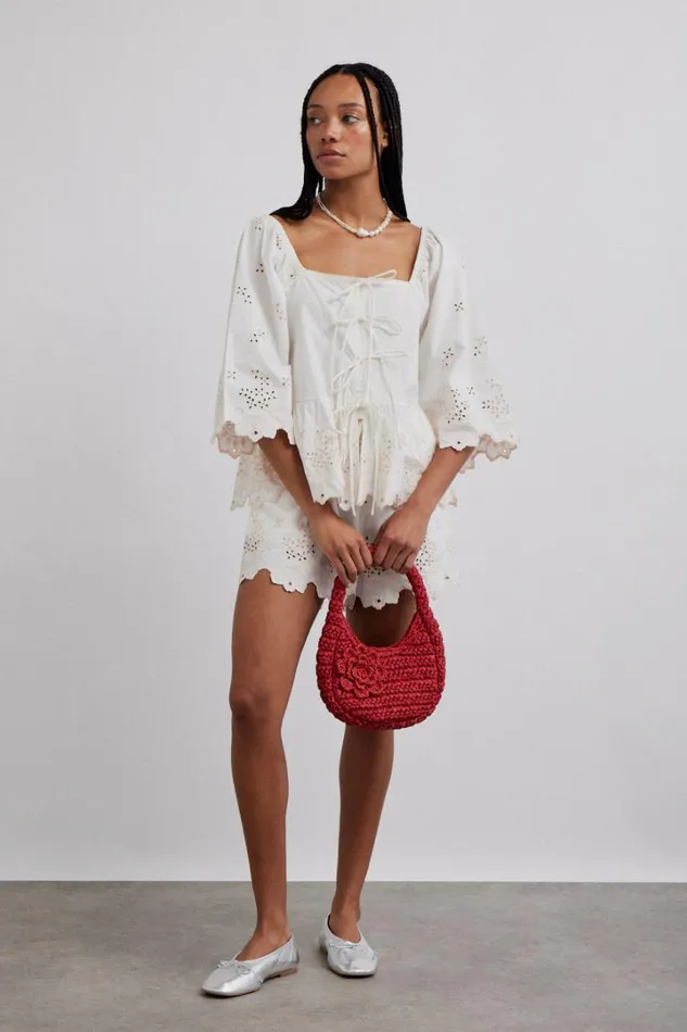 Women Coords Damson Madder Lana Blouse 8211 Broderie
