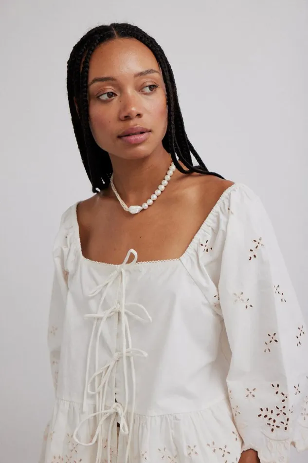 Women Coords Damson Madder Lana Blouse 8211 Broderie