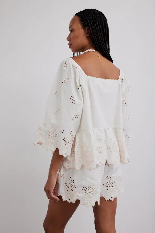 Women Coords Damson Madder Lana Blouse 8211 Broderie