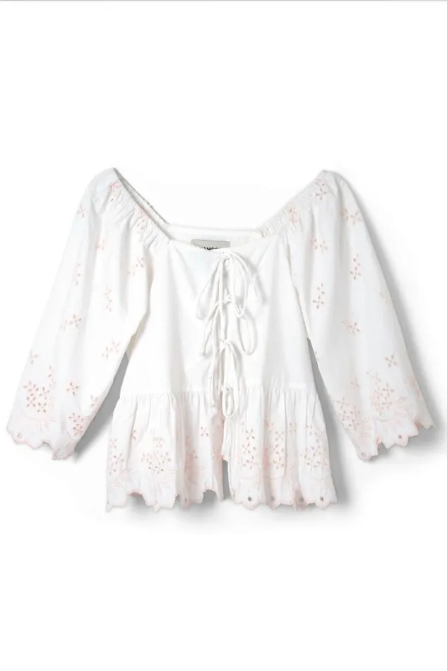 Women Coords Damson Madder Lana Blouse 8211 Broderie