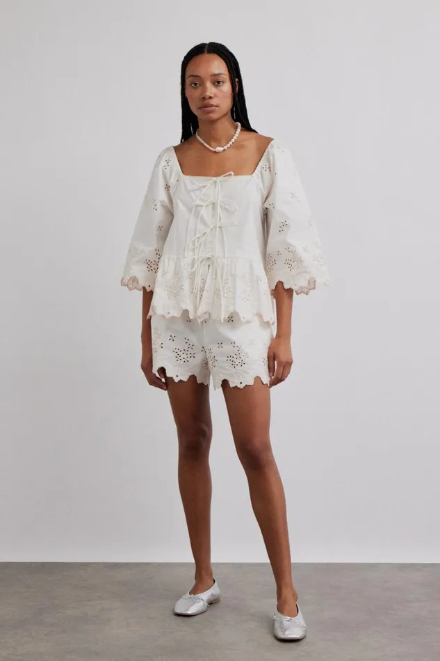 Women Coords Damson Madder Lana Shorts 8211 Broderie