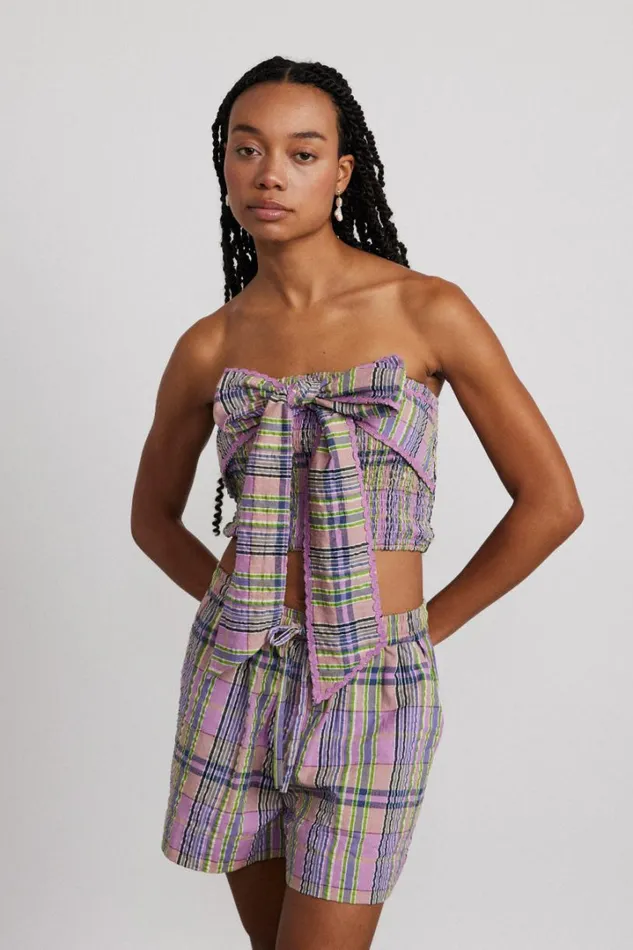 Women Coords Damson Madder Pia Top 8211 Cindy Check